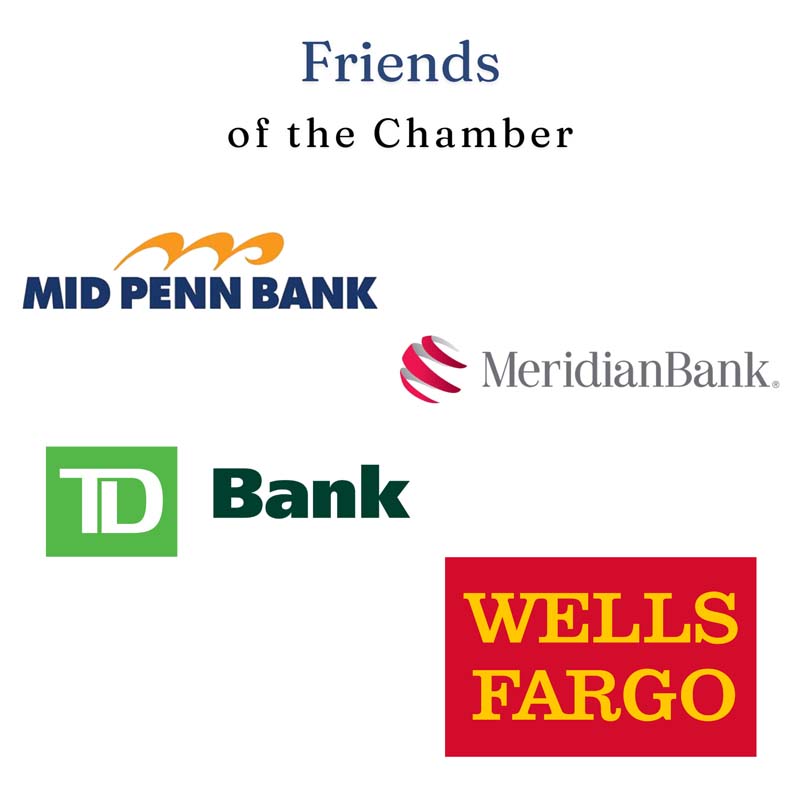 friends of the chamber mid penn bank, meridian bank, td bank, wells fargo